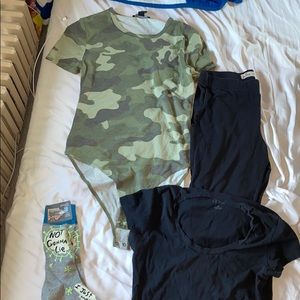Forever 21 hollister leggings body suit socks